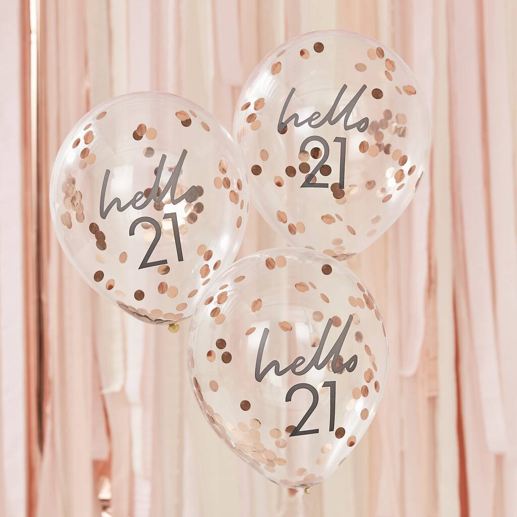 hello 21 birthday balloons by ginger ray | notonthehighstreet.com