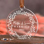 Personalised 1st Christmas Married Hanging Decoration, thumbnail 1 of 7