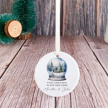 Personalised New Home Christmas Ceramic Ornament Gift, 6 of 7