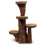 Solid Wooden Teak Shelves Natural Display Shelf Unit, thumbnail 3 of 5