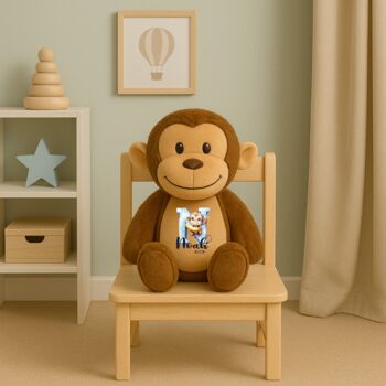 Personalised Initials Large Monkey Teddy, 2 of 7