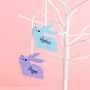 Personalised Colourful Hanging Bunny Decoration, thumbnail 1 of 3