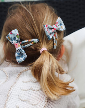 Two X Liberty London Hair Bow Clips / 50 Prints, 3 of 12