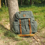 Waxed Canvas Backpack With Draw String, thumbnail 9 of 12