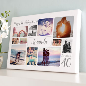 Personalised 40th Birthday Photo Collage, 2 of 12