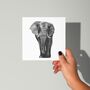 Elephant Blank Greeting Card, thumbnail 6 of 6