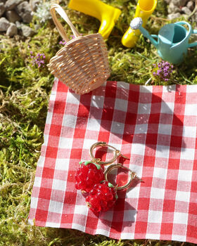 Red Raspberry Earrings, 3 of 3