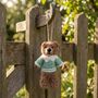 Handmade Felt Bruce The Bear Decoration, thumbnail 5 of 5
