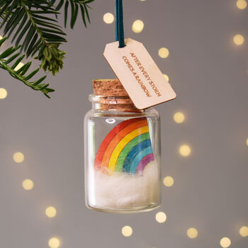 Rainbow Keepsake Christmas Tree Decoration Bauble, 3 of 3