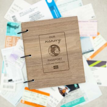 Personalised Memory Passport Scrapbook For Couples, 2 of 9