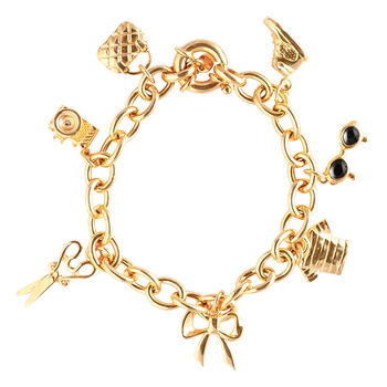 Charm Bracelet In Gold Plated Sterling Silver, 2 of 11