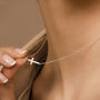 Sideways Cross Necklace, thumbnail 3 of 7