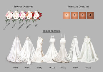 Bridal Party Gift For Bride – Personalised Bridesmaids Wedding Print Keepsake, 4 of 5