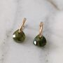 Peridot Teardrop August Birthstone Earrings, thumbnail 2 of 5