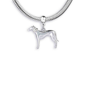Greyhound Sterling Silver Jewellery Charm, 6 of 8