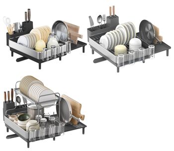 Expandable Stainless Steel Dish Drying Rack Holders, 8 of 8