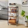 Industrial Bar Carts Kitchen Storage Serving Trolley, thumbnail 2 of 7