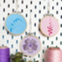 English Wildflowers Embroidery Hanging Decoration Kit, thumbnail 2 of 10