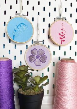 English Wildflowers Embroidery Hanging Decoration Kit, 2 of 10