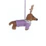 Handmade Felt Rudy The Dachshund Dog Decoration, thumbnail 2 of 2