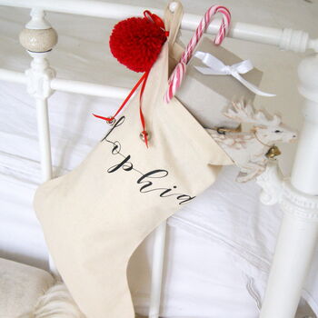 Scandi Personalised Christmas Stocking, 2 of 7