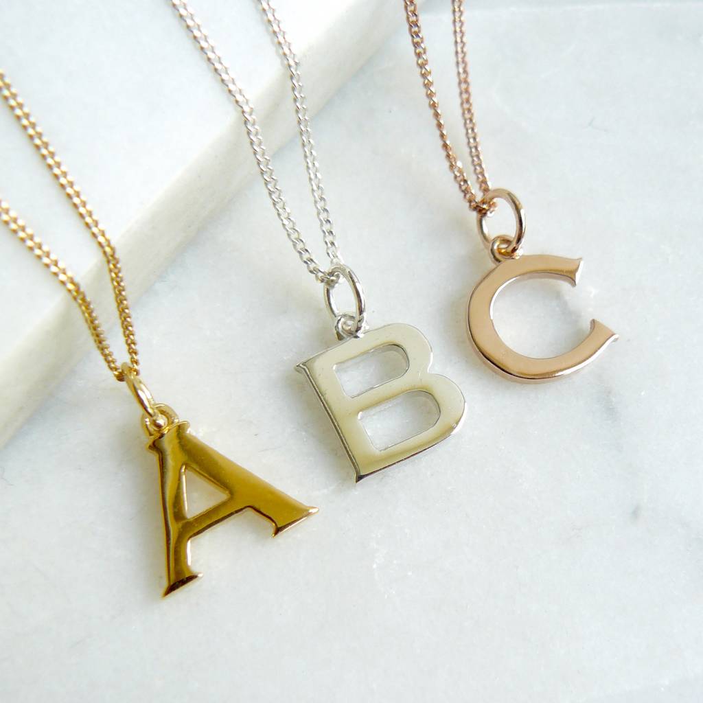 Personalised Mixed Metal Initials Necklace By Lime Tree Design ...