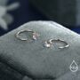 Moonstone Huggie Hoop Earrings In Sterling Silver, thumbnail 2 of 12