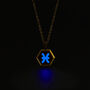 Pisces Zodiac Glowing Pendant Necklace With Uv Keyring Torch, thumbnail 10 of 12