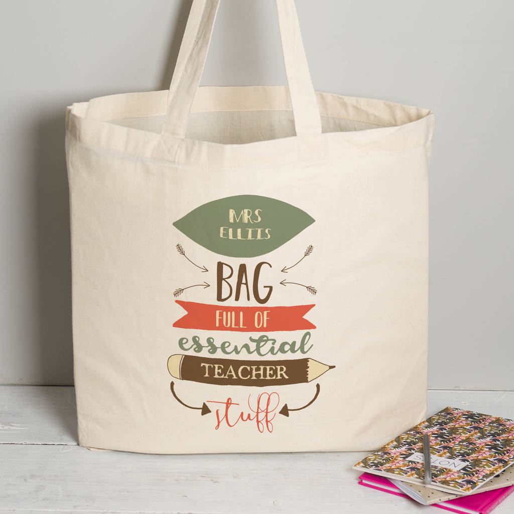 personalised tote bag for teachers by fromlucy | comicsahoy.com