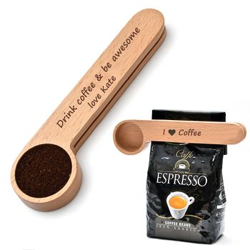 Personalised Measuring Coffee Scoop With Clip, 8 of 11