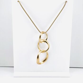 Triple Ring Hoop Statement Necklace, 2 of 8