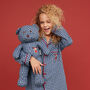 Momo Kids Check Pyjama Set With Matching Teddy Bear, thumbnail 1 of 7