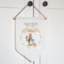 Personalised Easter Bunny Linen Flag, thumbnail 1 of 3