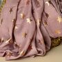 Antique Stars Print Scarf In Pink, thumbnail 3 of 4