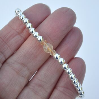 November Birthstone Sterling Silver Bracelet Gift, 2 of 3