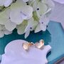 9ct Gold Curved Heart Stud Earrings, thumbnail 3 of 4