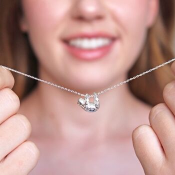 Sloth Pendant Necklace, 4 of 10