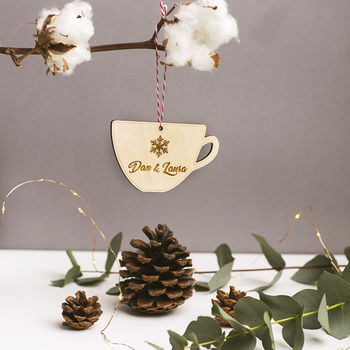 Personalised Cup Christmas Tree Decoration, 2 of 2