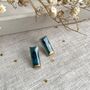 Handmade Crackle Ceramic Bar Stud Earrings, thumbnail 8 of 10