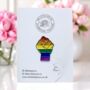 Rainbow Power Fist Inclusive Enamel Lapel Pin Badge, Gay Pride Awareness Gift, Lgbtqia+ Jewellery Gifts, thumbnail 1 of 8