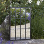 Black Rectangular Garden Window Mirror, thumbnail 1 of 1