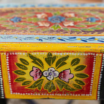 Vintage Hand Painted Elephant Side Table, 3 of 5