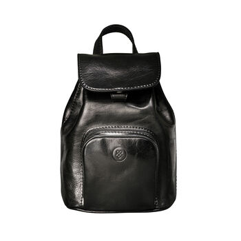 Personalised Women's Leather Small Rucksack 'Popolo', 3 of 12