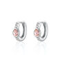 Pink Teardrop Huggie Hoop Earrings, thumbnail 1 of 5