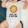 Cute As Button Newborn Sleepsuit, thumbnail 2 of 2