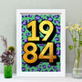 Personalised 40th Birthday 1984 Golden Year Print, thumbnail 1 of 6