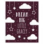 Dream Big Personalised Nursery Kids Room Print, thumbnail 3 of 5