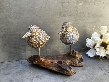 Colourful Hand Carved Wooden Birds On Teak Root Stand, 7 of 12