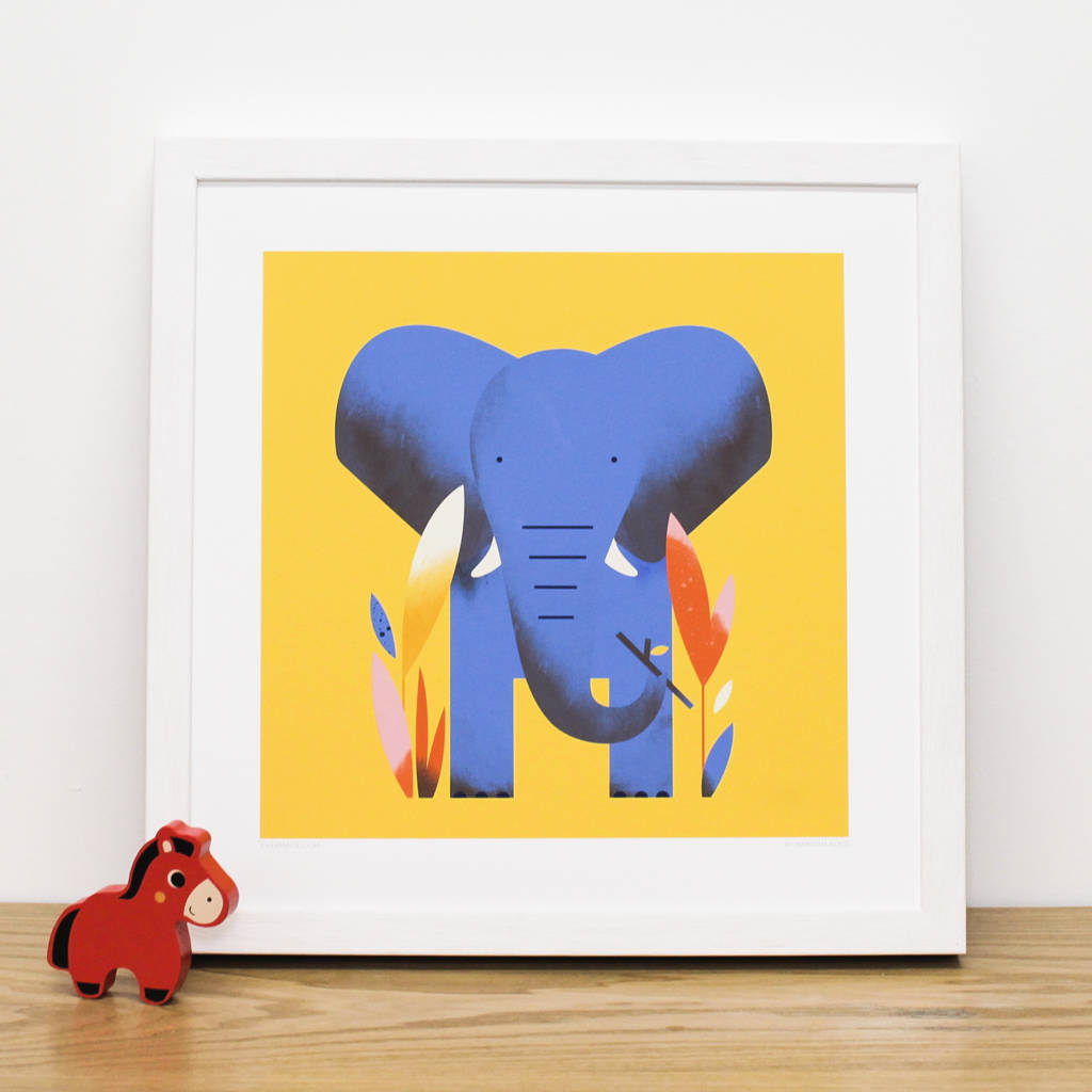 safari art prints: lion, giraffe or elephant by evermade ...