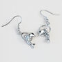 Dolphin Dangle Hoop Earrings Gift For Het, thumbnail 3 of 3